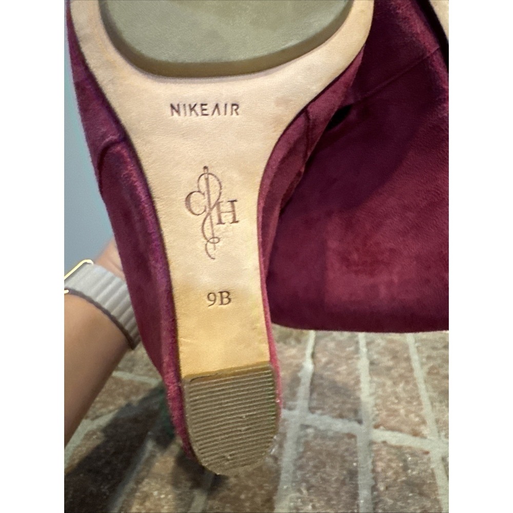 Cole‎ Haan Red Winery Suede Wedge Booties Size 9B F13 D40511 - Picture 16 of 16